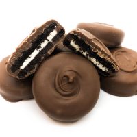 milk chocolate covered oreo cookie